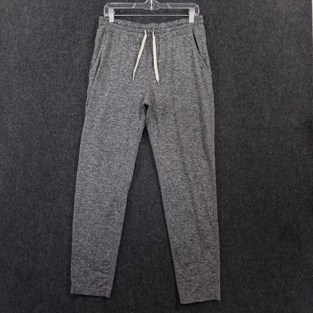 Vuori Ponto Joggers Men's Large Gray Jersey Stretch Sweatpants Drawstring Pants